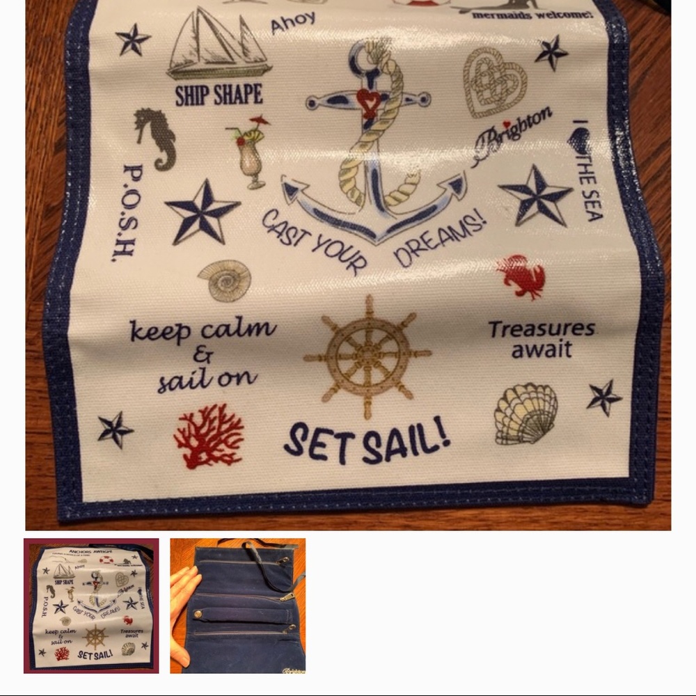 NWT BRIGHTON Seaside Chic Jewelry Roll